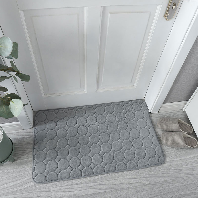 Vannas istabas vannas paklājs Neslīdoši koraļļu samta paklāji izlietnē Bruģakmens reljefs vannas sānu grīdas paklājs dušas telpas paklājs