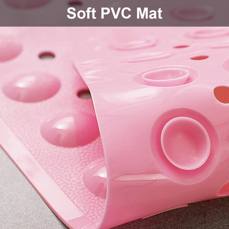 Homaxy neklizajuća kupaonska prostirka za kadu Mekana PVC podna prostirka za kadu Tepih za masažu stopala s vakuumskom podlogom protiv klizanja