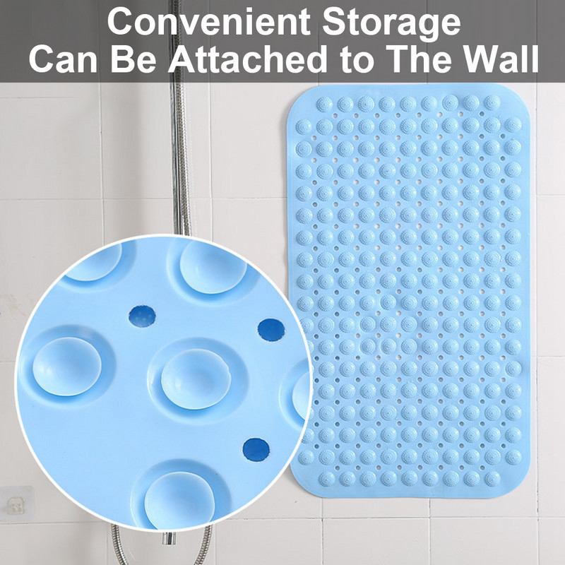 Homaxy neklizajuća kupaonska prostirka za kadu Mekana PVC podna prostirka za kadu Tepih za masažu stopala s vakuumskom podlogom protiv klizanja