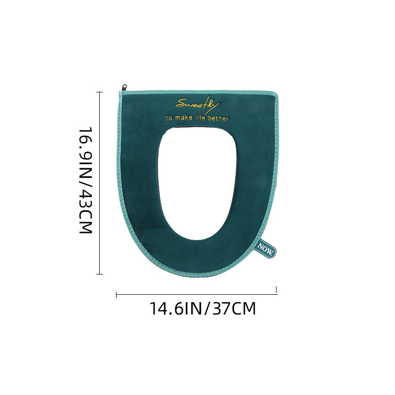 Periva topla navlaka za WC dasku s ručkom WC dodaci Mekani plišani patentni zatvarač WC prostirka Dodaci za kupaonski ukras