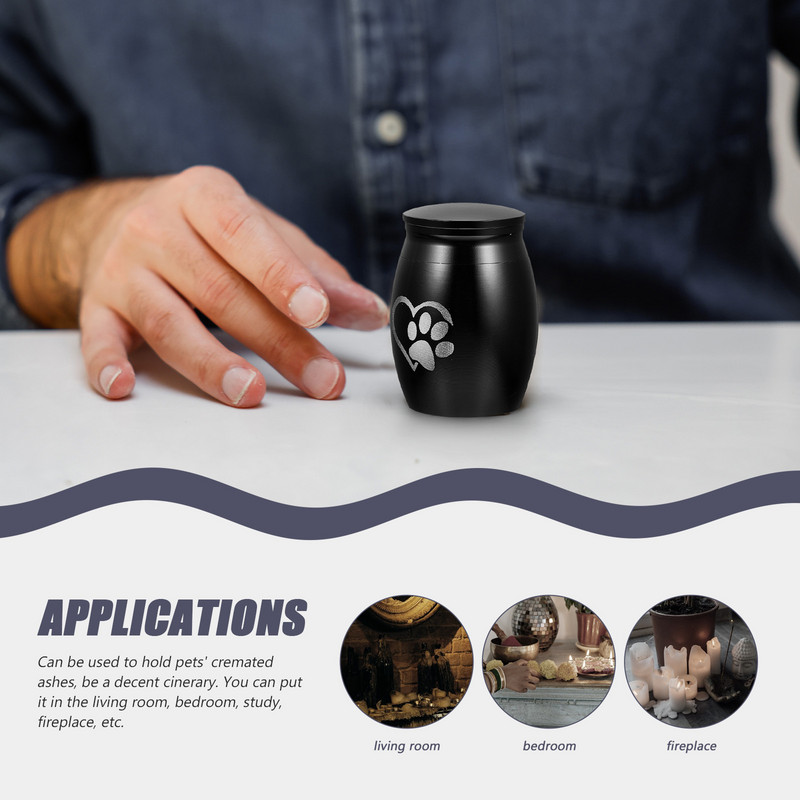Urne Pepeo Urna Kućni ljubimac Pas Mačka Kremiranje Mala memorijalna kutija za uspomene Psi Životinje Mačke Mini pogrebni pokloni od nehrđajućeg čelika Šape