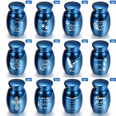 Plavi ljudski pepeo Keepsake Angel Wings Memorijalna urna Mini kremacijske urne Držač pepela za ljudske ljubimce Memorijalne urne