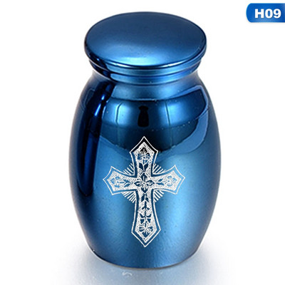 Plavi ljudski pepeo Keepsake Angel Wings Memorijalna urna Mini kremacijske urne Držač pepela za ljudske ljubimce Memorijalne urne