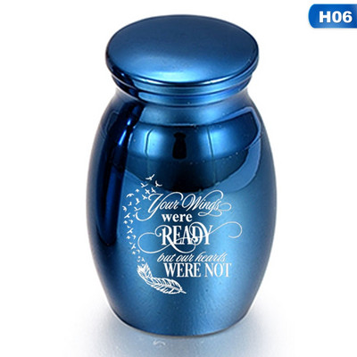 Plavi ljudski pepeo Keepsake Angel Wings Memorijalna urna Mini kremacijske urne Držač pepela za ljudske ljubimce Memorijalne urne