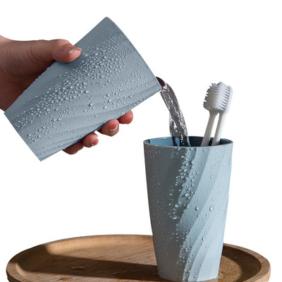 Zobu birstes krūze Divslāņu vannas istabas zobu birstes turētāji Inovatīvas vannas istabas trauks Atkārtoti lietojamas dzeramās kausi zobu tīrīšanai