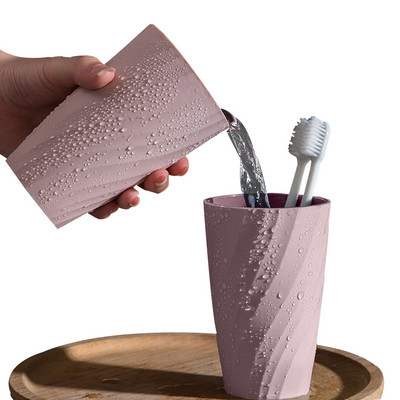 Zobu birstes krūze Divslāņu vannas istabas zobu birstes turētāji Inovatīvas vannas istabas trauks Atkārtoti lietojamas dzeramās kausi zobu tīrīšanai