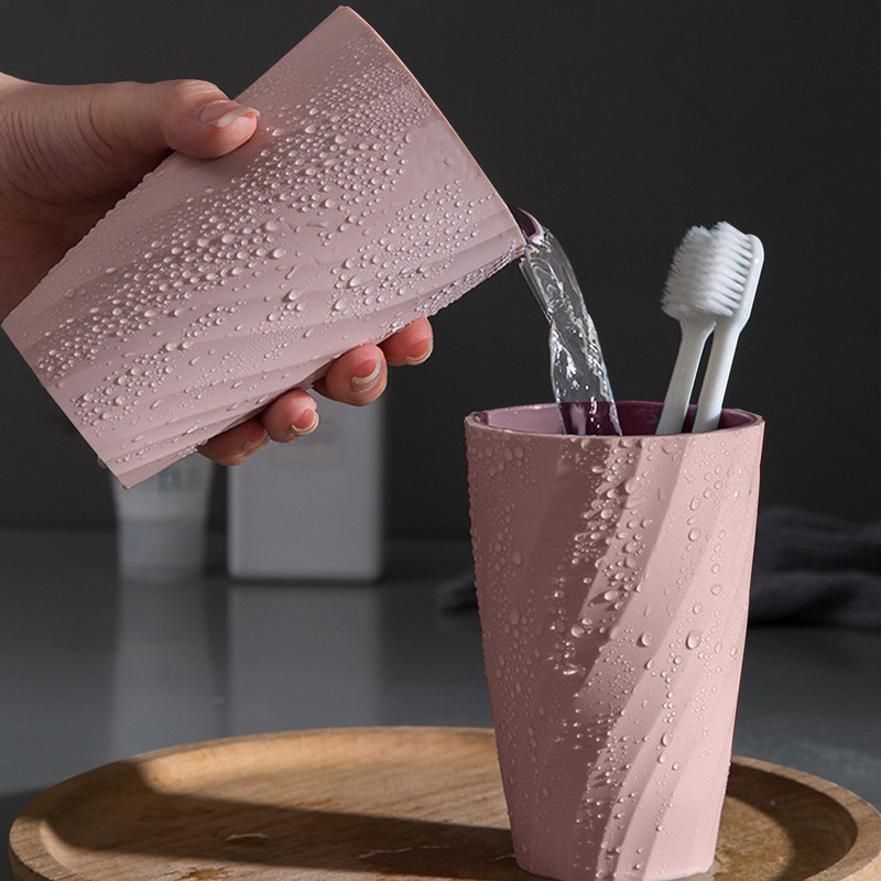 Zobu birstes krūze Divslāņu vannas istabas zobu birstes turētāji Inovatīvas vannas istabas trauks Atkārtoti lietojamas dzeramās kausi zobu tīrīšanai