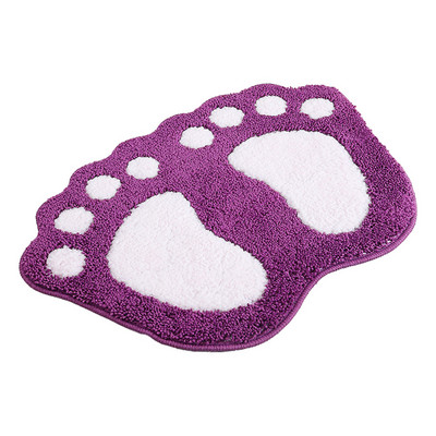 Mekana upijajuća prostirka za kupanje koja ne klizi, čupava kupaonska prostirka Modni slatki otisci stopala Bočni jastučić za noge za uređenje doma