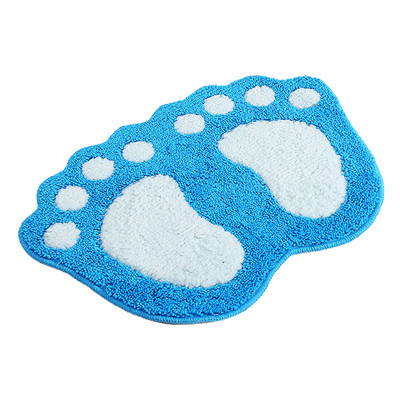 Mekana upijajuća prostirka za kupanje koja ne klizi, čupava kupaonska prostirka Modni slatki otisci stopala Bočni jastučić za noge za uređenje doma