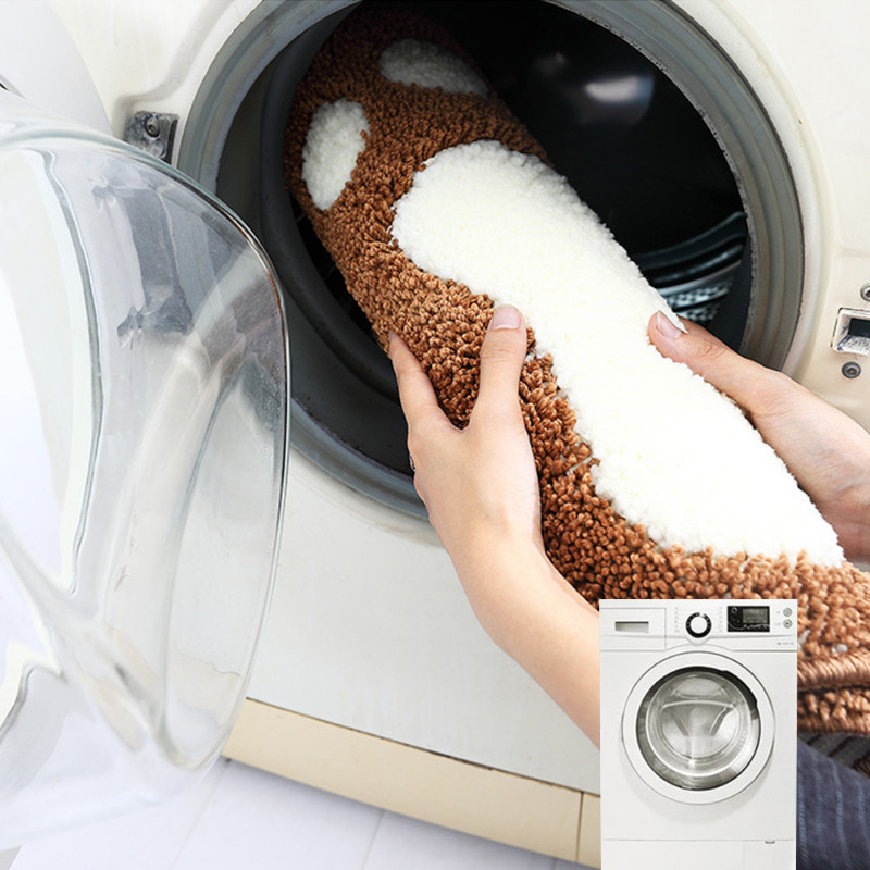 Mekana upijajuća prostirka za kupanje koja ne klizi, čupava kupaonska prostirka Modni slatki otisci stopala Bočni jastučić za noge za uređenje doma