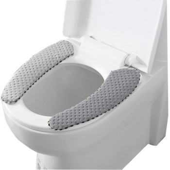 Χειμερινά ζεστά παχύρρευστα καλύμματα καθισμάτων τουαλέτας Μαλακό μαξιλάρι καθίσματος τουαλέτας Κοντινό σκαμπό Πλένεται Ματ σε σχήμα Ο Κάλυμμα μαξιλαριού μπιντέ