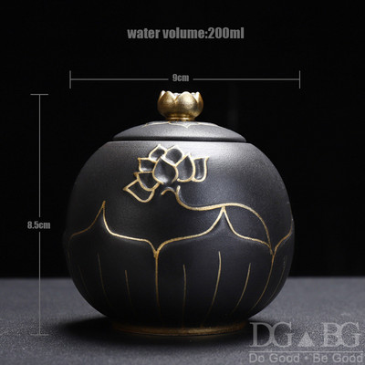 Melnas urnas keramikai Pelni Aizzīmogoti Kremēšana Apbedīšanas Piemiņas Cilvēka Mājdzīvnieku Memoriāls Piemērots Mājas Kamīni Apbedīšanas Pelnu Urna