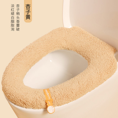 Ziemas silts tualetes sēdekļa pārklāja paklājiņš biezs vannas istabas tualetes paliktņa spilvens ar rokturi Mīksts, mājīgs Closestool paklājiņš Vannas istabas piederumi