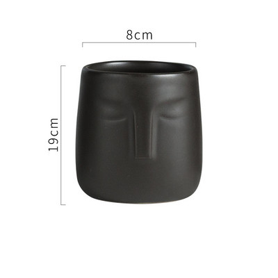 Eiropas keramikas mutes skalojamā līdzekļa krūze Vienkārša sejas reljefs rotājumi Darbvirsmas radošās zobu suku krūzes Mājas vannas istabas piederumi