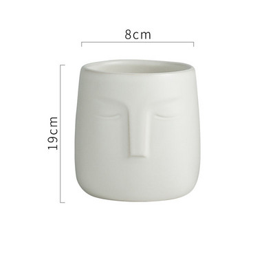 Eiropas keramikas mutes skalojamā līdzekļa krūze Vienkārša sejas reljefs rotājumi Darbvirsmas radošās zobu suku krūzes Mājas vannas istabas piederumi