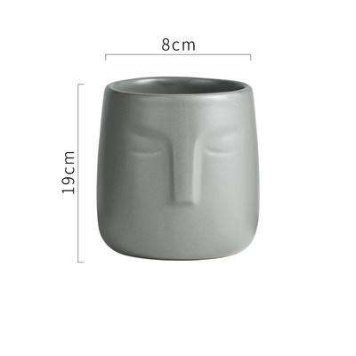 Eiropas keramikas mutes skalojamā līdzekļa krūze Vienkārša sejas reljefs rotājumi Darbvirsmas radošās zobu suku krūzes Mājas vannas istabas piederumi