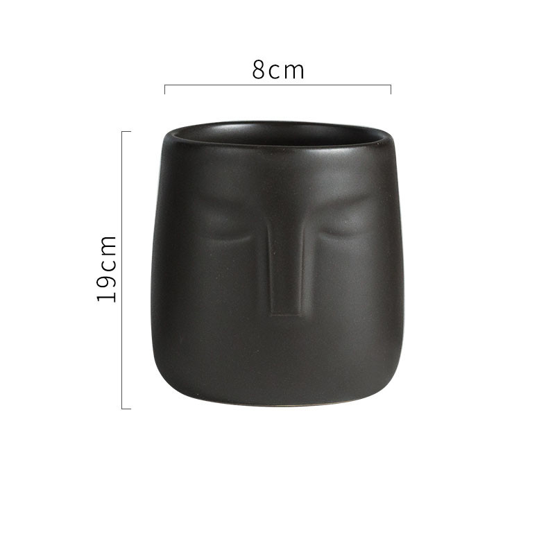 Eiropas keramikas mutes skalojamā līdzekļa krūze Vienkārša sejas reljefs rotājumi Darbvirsmas radošās zobu suku krūzes Mājas vannas istabas piederumi