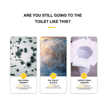 Удебелена тоалетна възглавница Зимна мека миеща се обща скандинавска подложка за тоалетна седалка Комплект покривала за тоалетна за баня Поставка