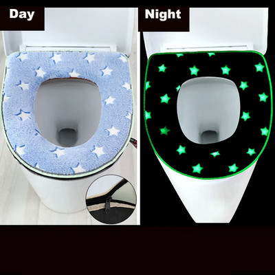 Torbica za navlaku za WC dasku Meka topla podloga za stolić Svjetleća periva navlaka s patentnim zatvaračem koja se može ukloniti za WC dasku Kupaonski pribor