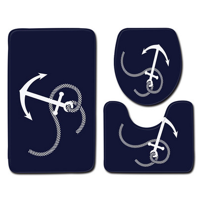 Morska zvijezda Kornjača WC školjka Trodijelna vrata Kupaonski tepih Vodootporni kupaonski tepisi Navlaka za WC sjedalo Podna prostirka Kupaonski dekor