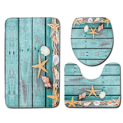 Morska zvijezda Kornjača WC školjka Trodijelna vrata Kupaonski tepih Vodootporni kupaonski tepisi Navlaka za WC sjedalo Podna prostirka Kupaonski dekor