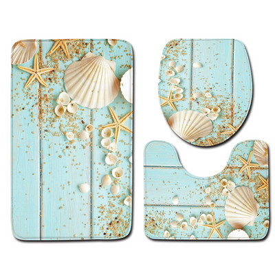 Morska zvijezda Kornjača WC školjka Trodijelna vrata Kupaonski tepih Vodootporni kupaonski tepisi Navlaka za WC sjedalo Podna prostirka Kupaonski dekor