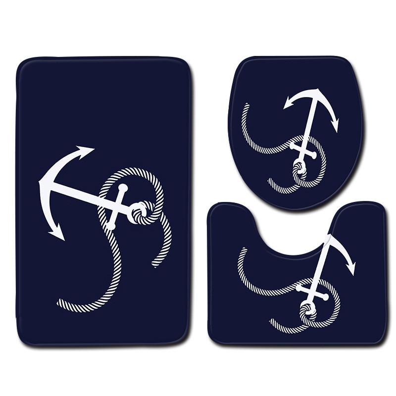 Morska zvijezda Kornjača WC školjka Trodijelna vrata Kupaonski tepih Vodootporni kupaonski tepisi Navlaka za WC sjedalo Podna prostirka Kupaonski dekor