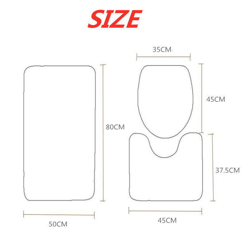 Morska zvijezda Kornjača WC školjka Trodijelna vrata Kupaonski tepih Vodootporni kupaonski tepisi Navlaka za WC sjedalo Podna prostirka Kupaonski dekor
