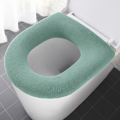 Atnaujinta sustorėjusi tualeto sėdynės pagalvėlė silikoninė rankena tualeto sėdynės užvalkalas žiemos šiltas universalus skalbimo mašinos tualeto užvalkalas