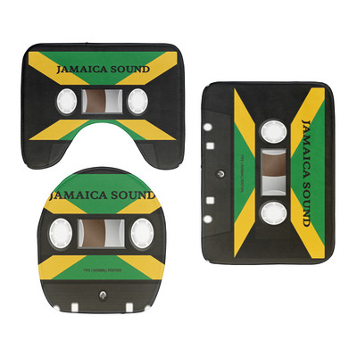 Set od 3 komada WC protuklizna podna prostirka Retro kazeta Poklopac poklopca WC školjke Dekoracija za tuš Jastuk Tepisi Otirač za kupaonicu