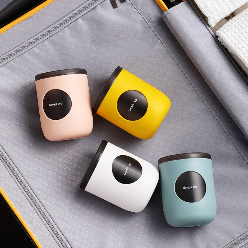 Nordijska plastična kućanska četkica za zube Držač za pohranu šalice Par Prijenosne putne šalice za ispiranje usta Šalica za vodu Kupaonski pribor