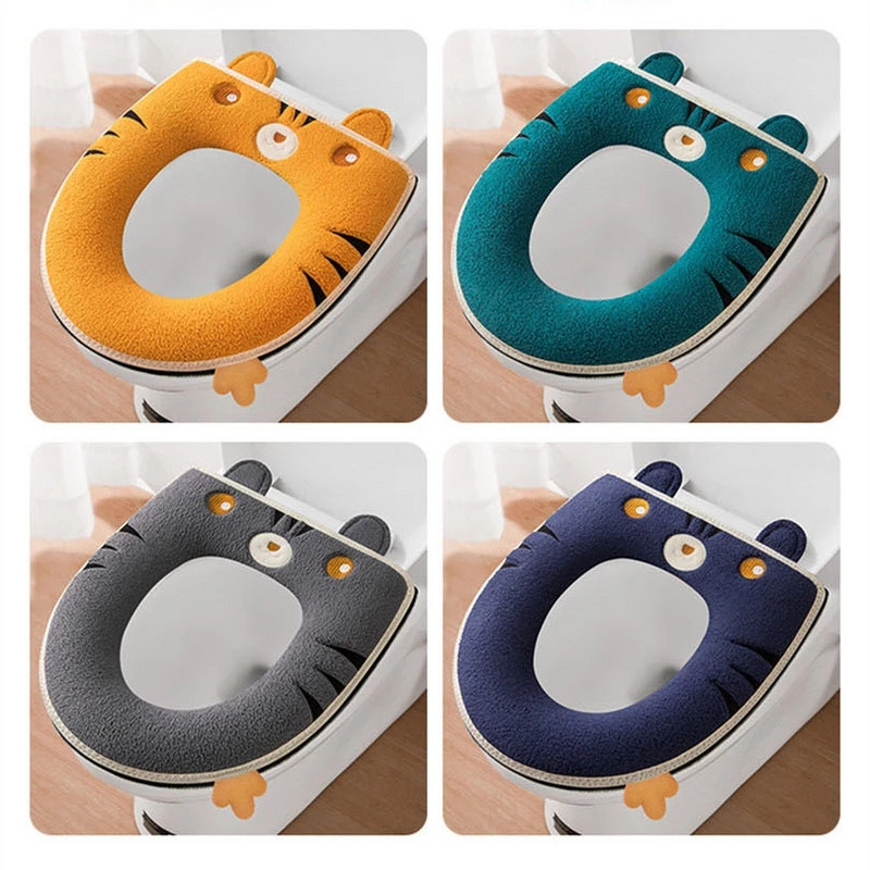 Univerzalna zimska topla navlaka za WC dasku WC WC daska s ručkom Podebljana podloga za WC dasku Dodaci za kupaonicu