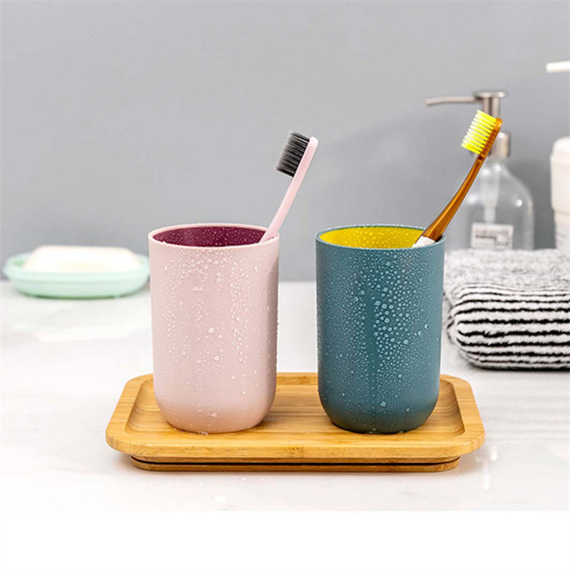 Vacclo vannas istabas trauki plastmasas mutes skalojamā līdzekļa krūze kafijas tēja ūdens krūze mājas ceļojumi vienkrāsains zobu birstes turētāja kauss dzērienu rīks
