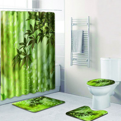 Zeegle podloga za tuširanje s cvjetnim uzorkom, podloga za kupaonicu od mikrovlakana, neklizajuća kupaonska prostirka, set toaletnih podloga od 4 kom., podloga za tuširanje, tepih podloga za noge