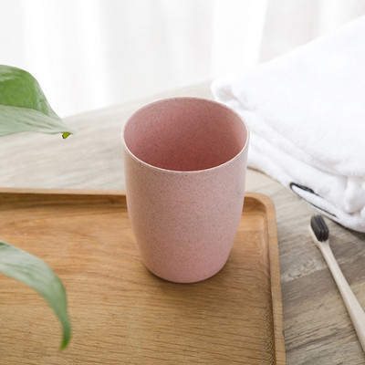 Mājsaimniecības pāris zobu suku krūzes Kviešu salmu mutes skalošanas līdzekļa uzglabāšanas organizators Ceļojumu pārnēsājama suku krūze Mājas vannas istabas rīki