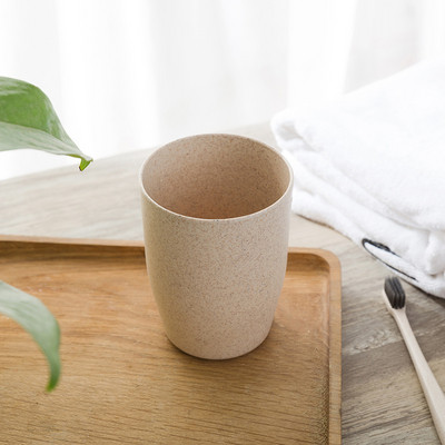 Mājsaimniecības pāris zobu suku krūzes Kviešu salmu mutes skalošanas līdzekļa uzglabāšanas organizators Ceļojumu pārnēsājama suku krūze Mājas vannas istabas rīki