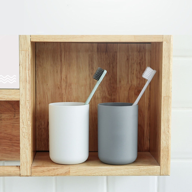 Vannas istabas zobu birstes turētāja krūze 300 ml plastmasas krūze mutes skalojamā krūze plastmasas krūze