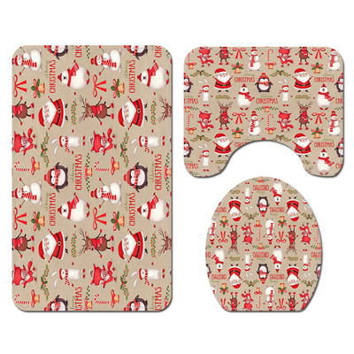 Prostirka za kupaonski tepih Božićni dekor za dom Prostirka za kupaonicu i komplet zavjesa za tuš WC podloga Protuklizna podloga za noge za tepih za kupaonicu