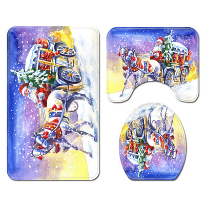 Prostirka za kupaonski tepih Božićni dekor za dom Prostirka za kupaonicu i komplet zavjesa za tuš WC podloga Protuklizna podloga za noge za tepih za kupaonicu