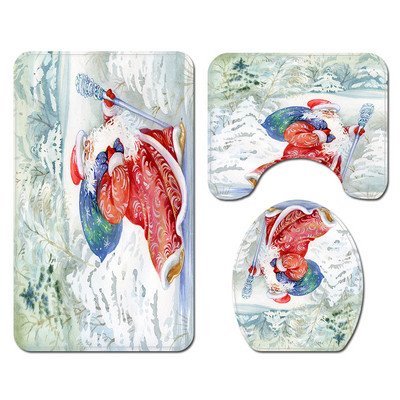 Prostirka za kupaonski tepih Božićni dekor za dom Prostirka za kupaonicu i komplet zavjesa za tuš WC podloga Protuklizna podloga za noge za tepih za kupaonicu