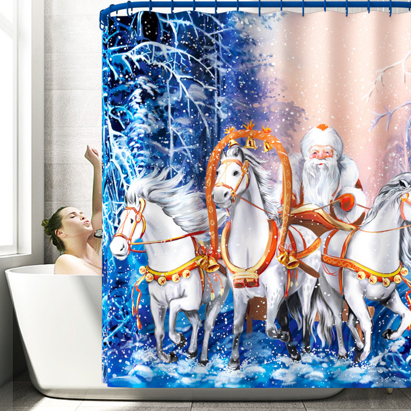 Prostirka za kupaonski tepih Božićni dekor za dom Prostirka za kupaonicu i komplet zavjesa za tuš WC podloga Protuklizna podloga za noge za tepih za kupaonicu