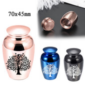 Maza alumīnija sakausējuma suvenīru kremācijas urna, maza piemiņas urna pelniem Mini urna pelniem - ar melnu iepakojuma maisiņu