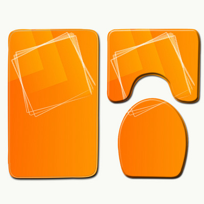 Zeegle Prostirka za kupanje od mikrovlakana Geometrijski uzorak Kupaonske prostirke WC tepih Tepih za tuš 3 komada Neklizajuća kupaonska prostirka Podloga za tuširanje