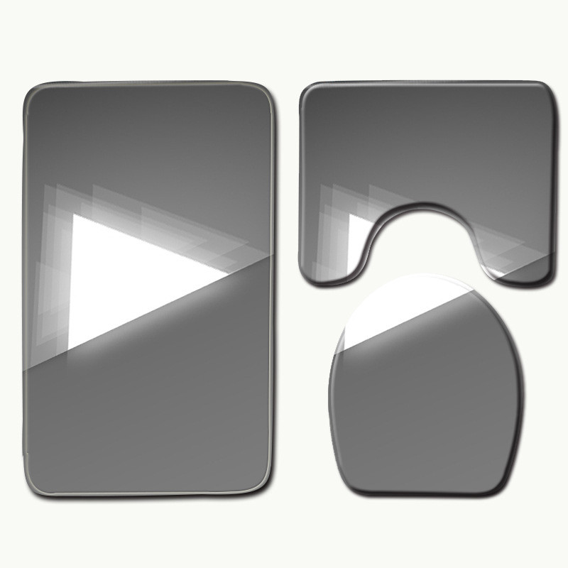 Zeegle Prostirka za kupanje od mikrovlakana Geometrijski uzorak Kupaonske prostirke WC tepih Tepih za tuš 3 komada Neklizajuća kupaonska prostirka Podloga za tuširanje