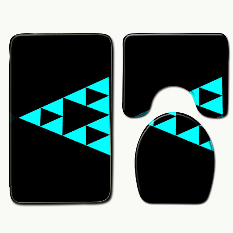 Zeegle Prostirka za kupanje od mikrovlakana Geometrijski uzorak Kupaonske prostirke WC tepih Tepih za tuš 3 komada Neklizajuća kupaonska prostirka Podloga za tuširanje