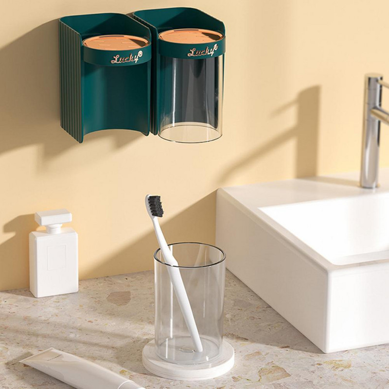 Zidna magnetska usisna četkica za zube Držač čaša kupaonica naopako češalj za asfalt pasta za zube police set za pranje čaša za grgljanje