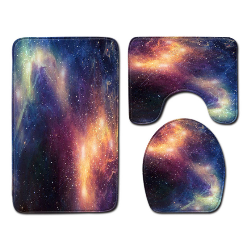 Prostirka za kupanje u kupaonici Vodootporna protiv klizanja Otisak zvjezdanog neba Set za tuš WC set prostirki Set upijajućih prostirki za noge Jastuk za WC sjedalo
