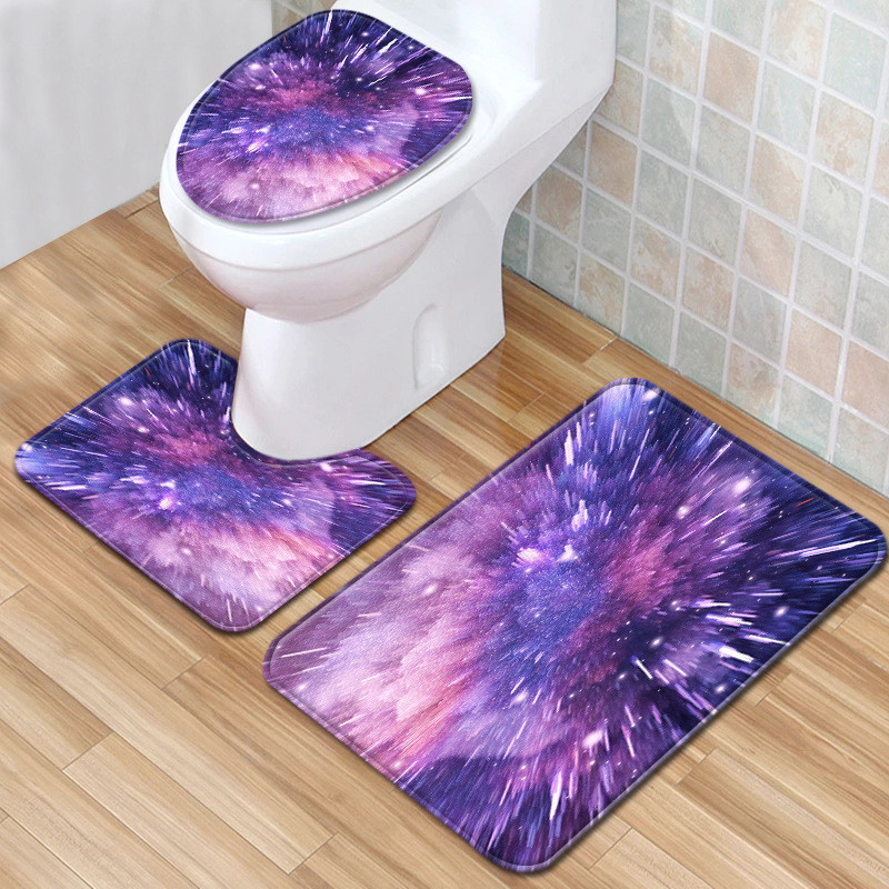 Prostirka za kupanje u kupaonici Vodootporna protiv klizanja Otisak zvjezdanog neba Set za tuš WC set prostirki Set upijajućih prostirki za noge Jastuk za WC sjedalo