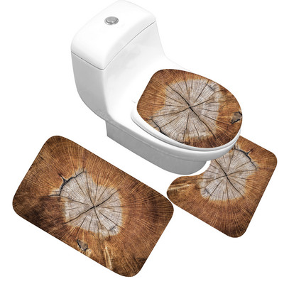 Zeegle 3D Stone Memory Foam vannas paklājiņu komplekts 3Gb Pretslīdes grīdas paklājiņi Vannas istabas tualetes paklāji Absorbējoši vannas istabas WC paklāji