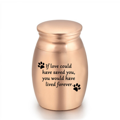 Mini urna od ružičastog zlata za pepeo Gravirane male urne za uspomene Spremnik za kremaciju Staklenka Metalni kovčeg Držač pepela za uspomene ljudski ljubimac